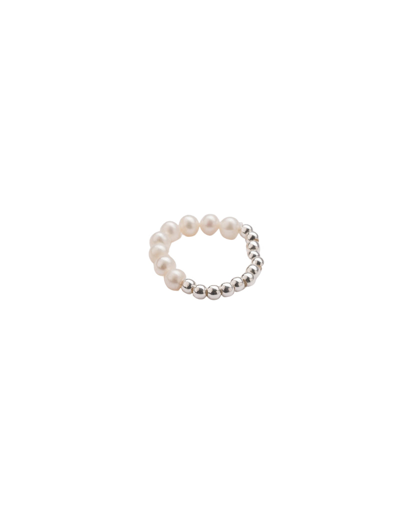 Mocha Bambi Ball Ring w/ Round Pearl SS | Mocha Australia