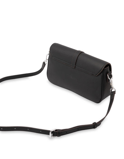 Mocha Julia Leather Crossbody Buckle Bag - Black | Mocha Australia