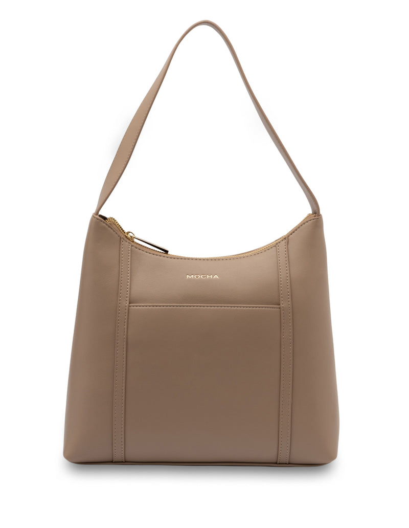 Mocha Stella Shoulder Bag- Almond