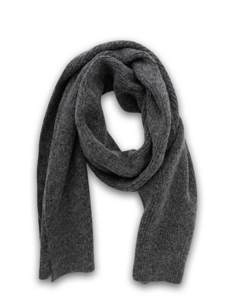 Mocha Classic Knitted Scarf- Grey