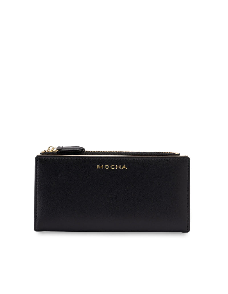 Mocha Classic Arya Wallet - Black/Ivory