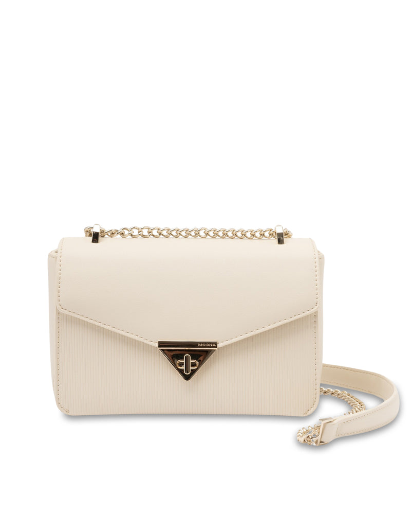 Mocha Penelope Crossbody Bag - Cream