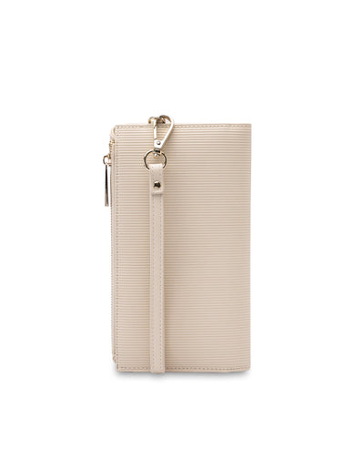 Mocha Penelope Wallet Clutch - Cream