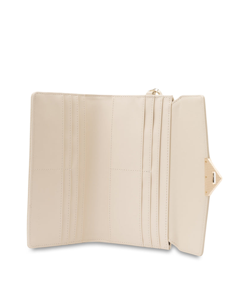 Mocha Penelope Wallet Clutch - Cream