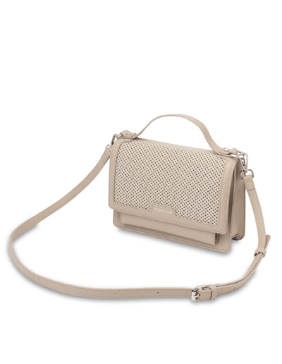 Mocha Layla Knitted Crossbody Bag- Light Nude