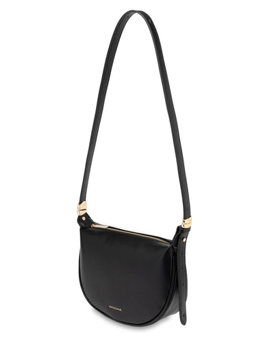 Mocha Savannah Shoulder Crossbody Bag- Black