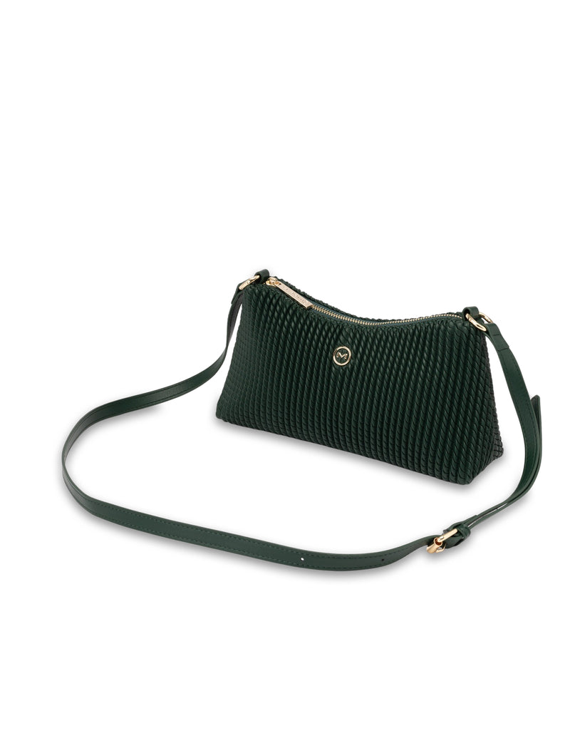 Mocha Serena Crossbody Bag- Emerald