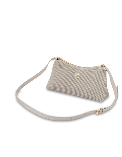 Mocha Serena Crossbody Bag- Light Grey