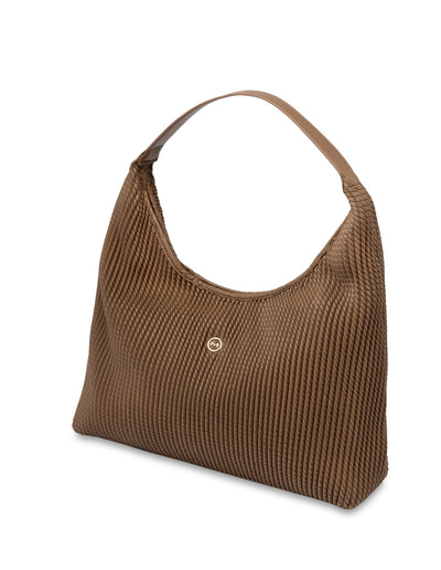 Mocha Serena Soft Shoulder Bag- Hazelnut