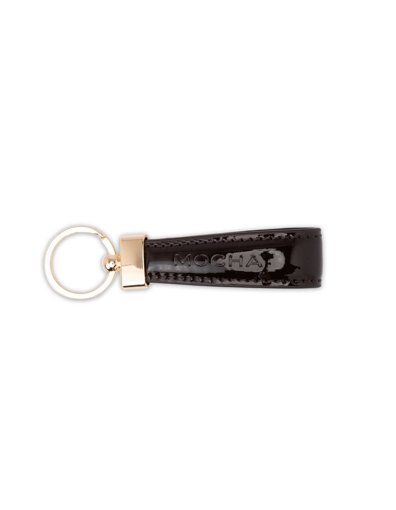 Mocha Willow Patent Key Ring - Espresso