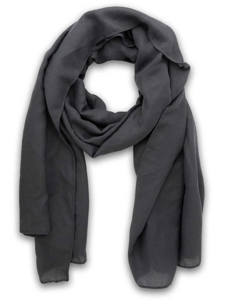 Mocha Timeless Lightweight Scarf - Dark Grey