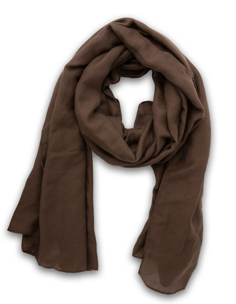 Mocha Timeless Lightweight Scarf - Brown