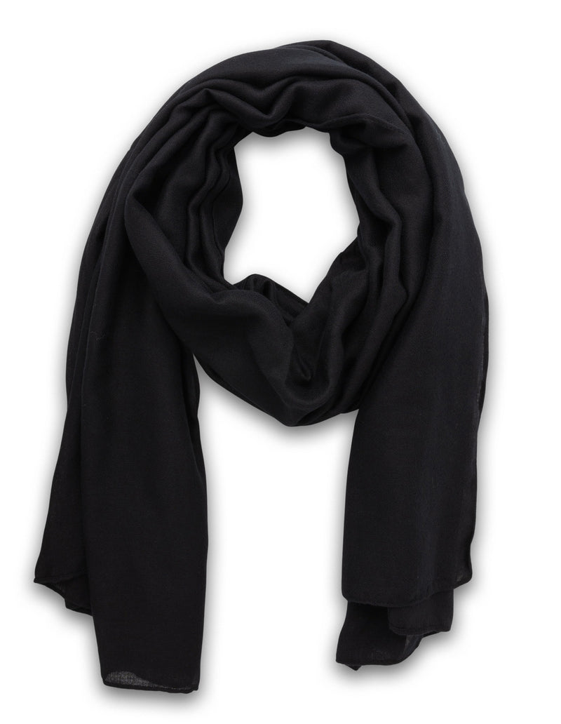 Mocha Timeless Lightweight Scarf - Black