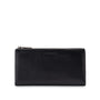 Mocha Esther Leather Long Wallet - Black