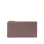 Mocha Esther Leather Long Wallet - Mauve