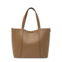 Mocha Valerie Leather Small Tote - Tan