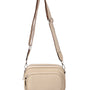 Mocha Abigail Leather Crossbody Bag - Cream