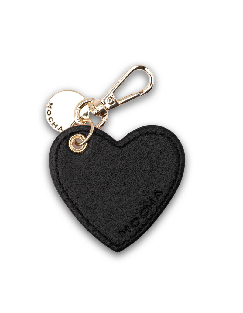 Mocha Arya Heart Key Ring - Black/Blush