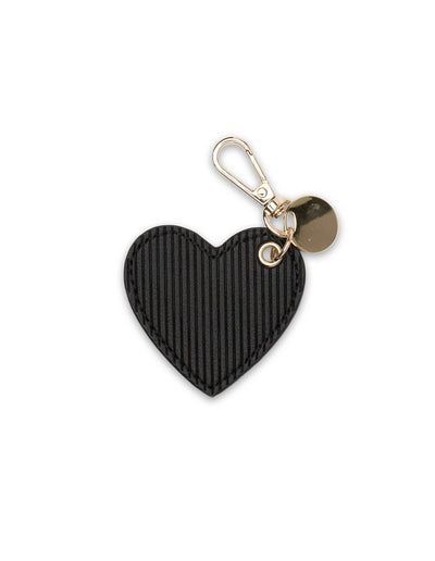 Mocha Penelope Heart Key Ring - Black