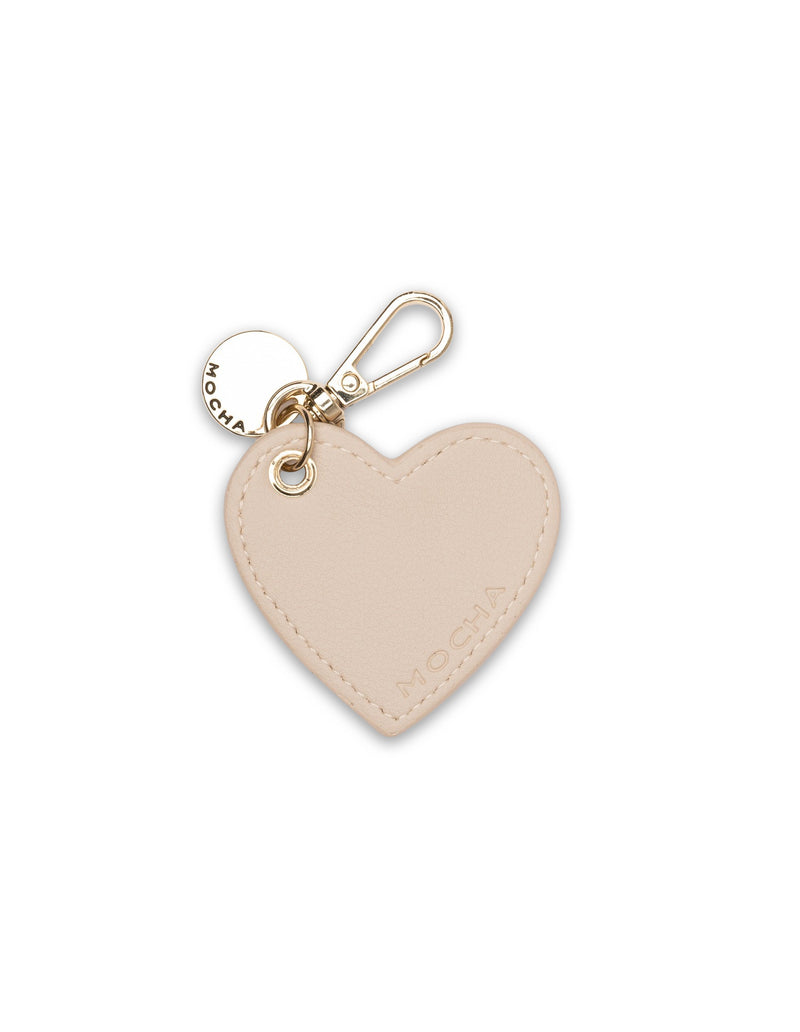 Mocha Penelope Heart Key Ring - Nude