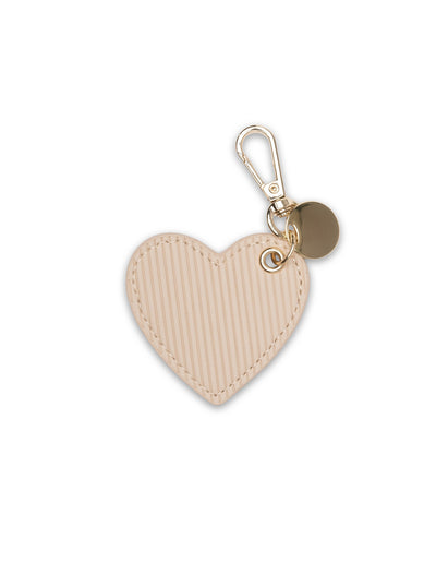 Mocha Penelope Heart Key Ring - Nude