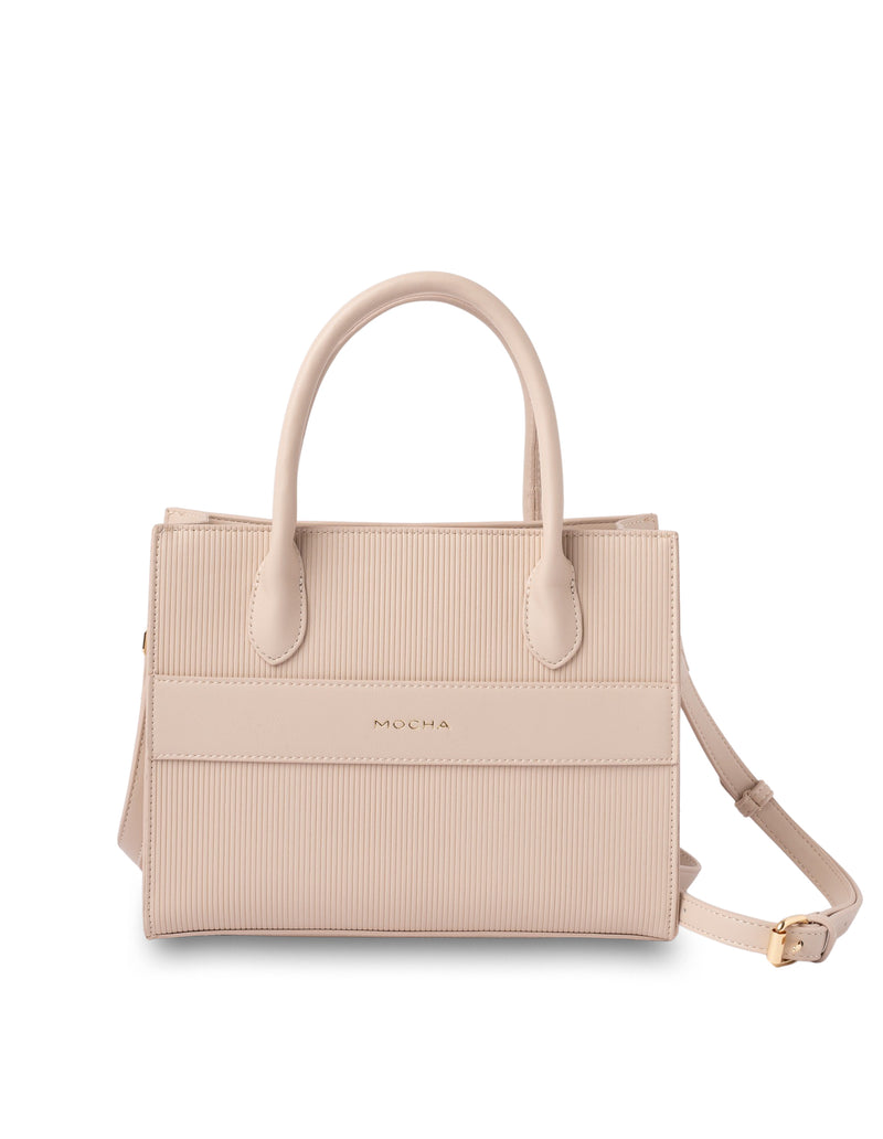 Mocha Penelope Small Tote - Nude