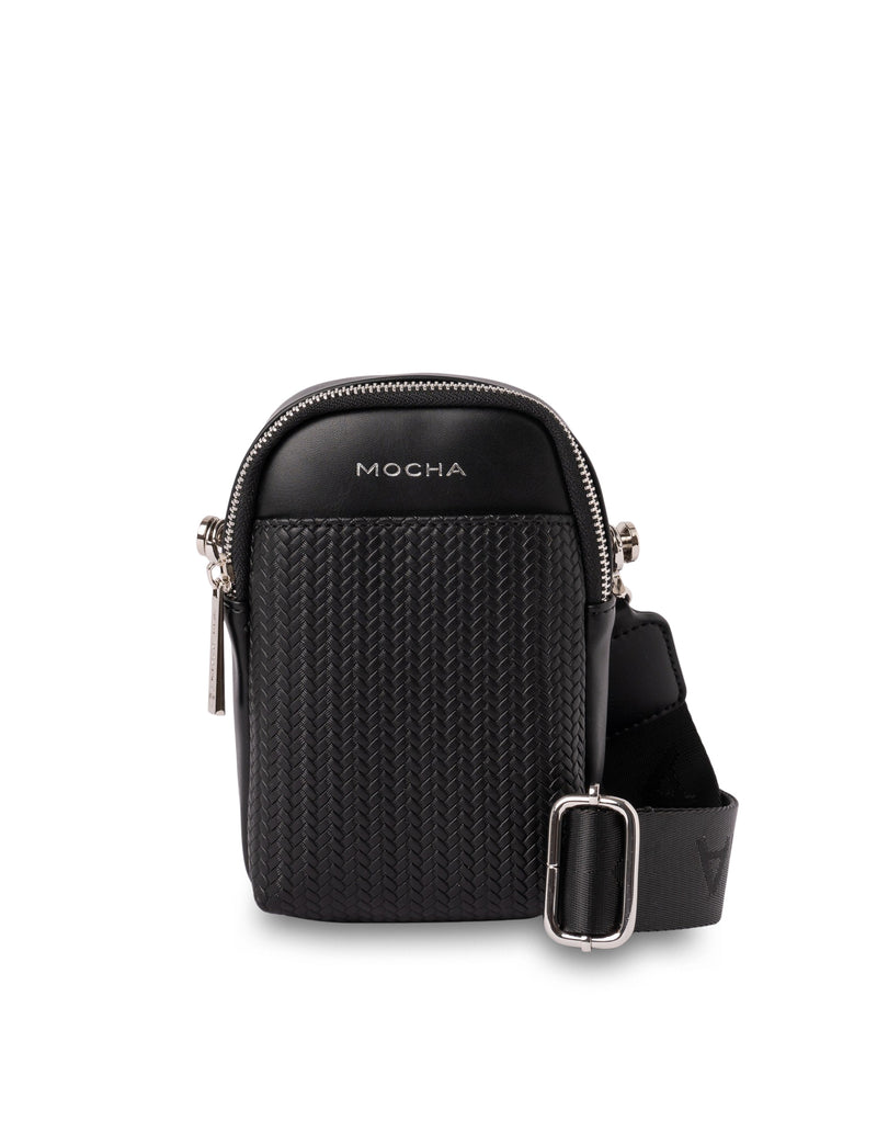 Mocha Tessa Phone Crossbody Bag - Black