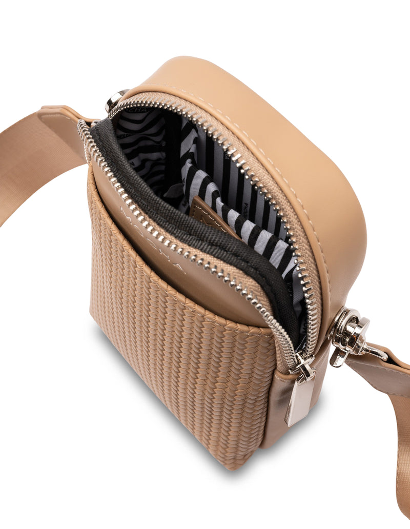 Mocha Tessa Phone Crossbody Bag - Taupe