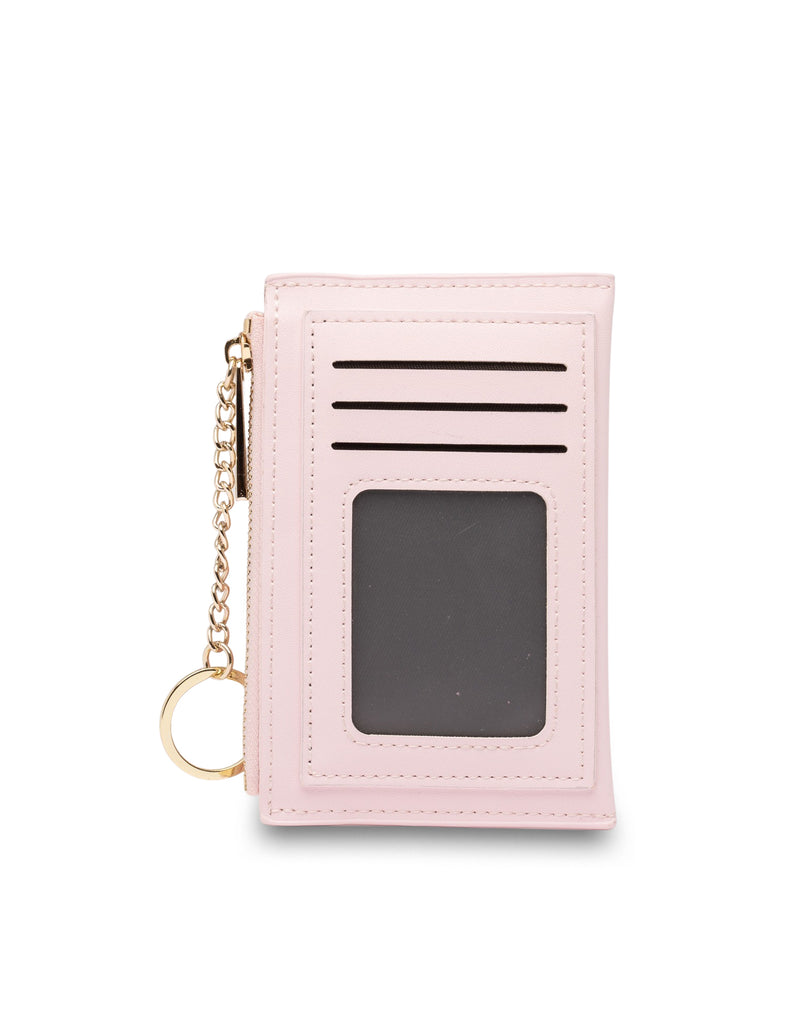 Mocha Lina Coin Card Holder - Baby Pink