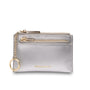 Mocha Lina Coin Card Holder - Silver