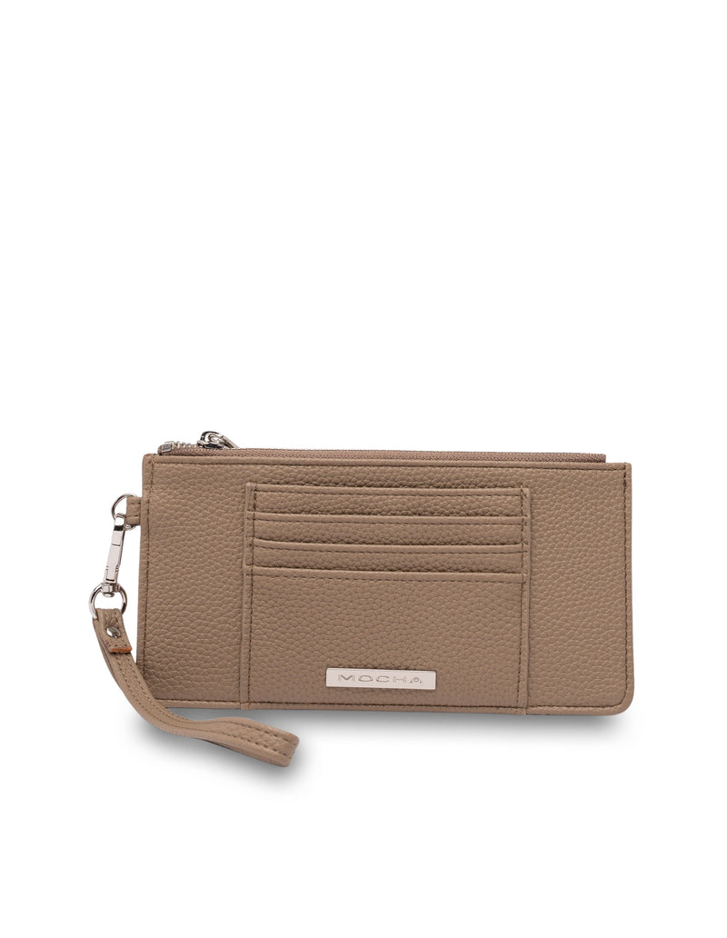 Mocha Longline Coin Card Holder - Taupe