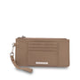 Mocha Longline Coin Card Holder - Taupe