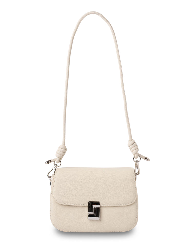 Mocha Sonya Leather Crossbody Bag - Cream