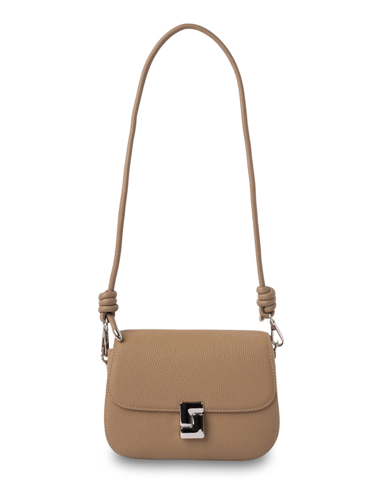 Mocha Sonya Leather Crossbody Bag - Tan