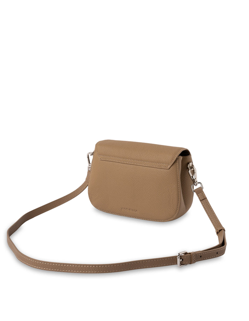 Mocha Sonya Leather Crossbody Bag - Tan