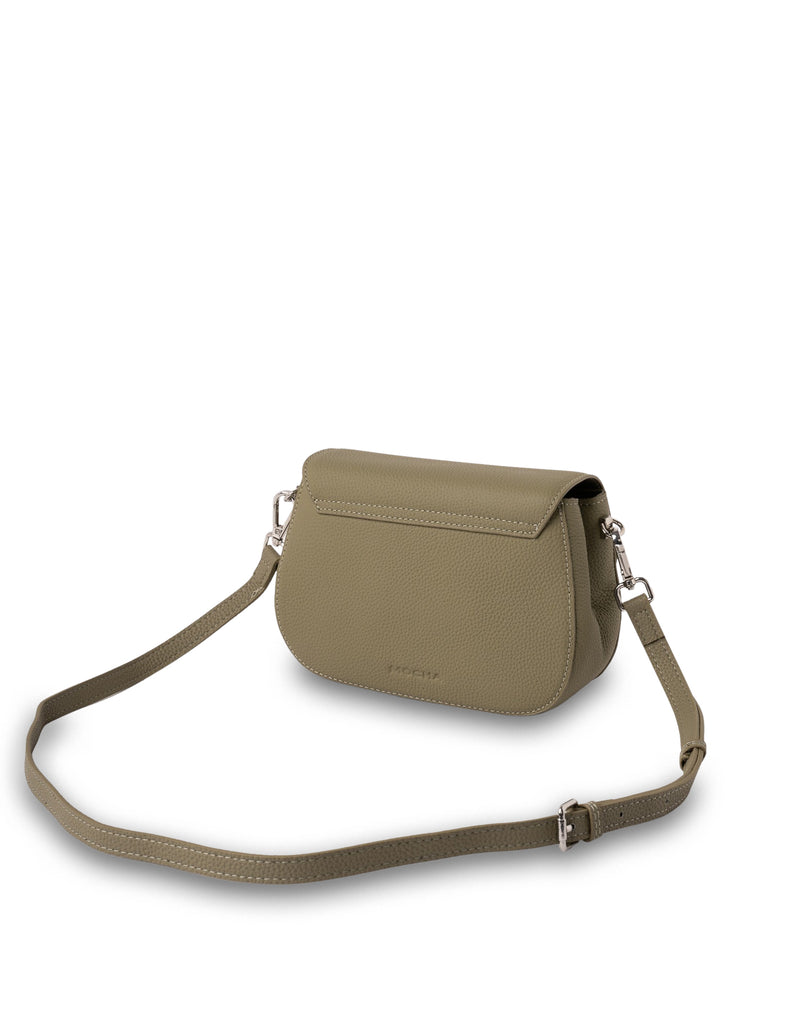 Mocha Sonya Leather Crossbody Bag - Green