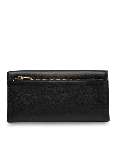 Mocha Tania Long Wallet - Black