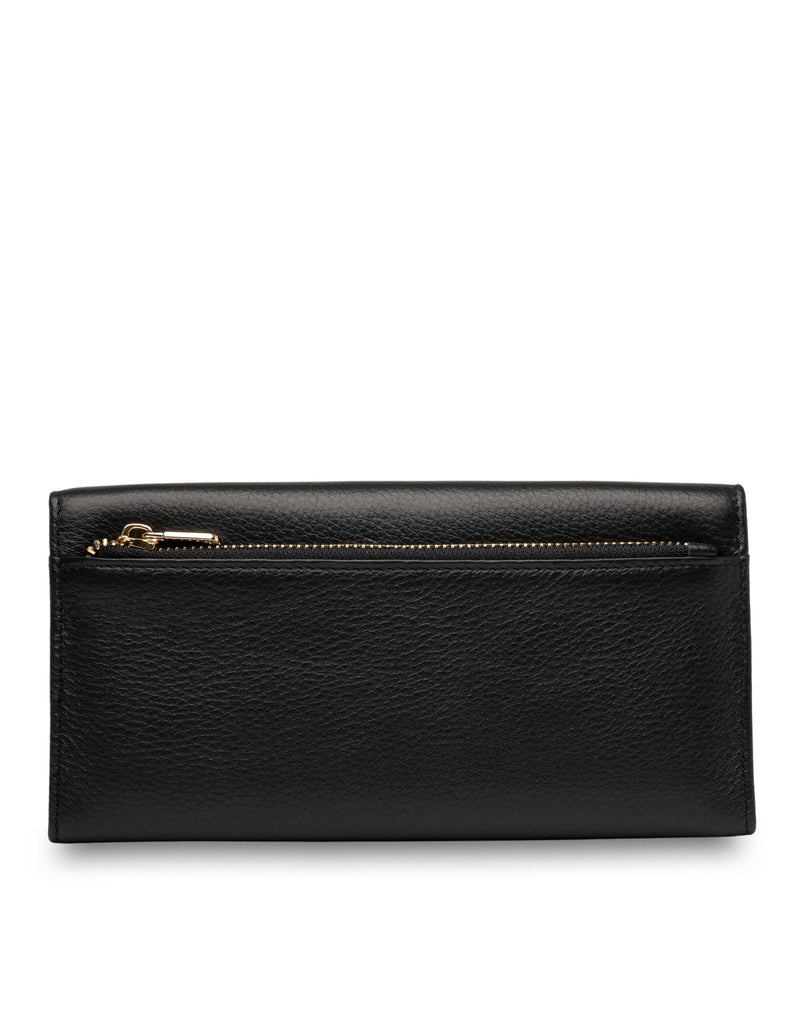 Mocha Tania Long Wallet - Black