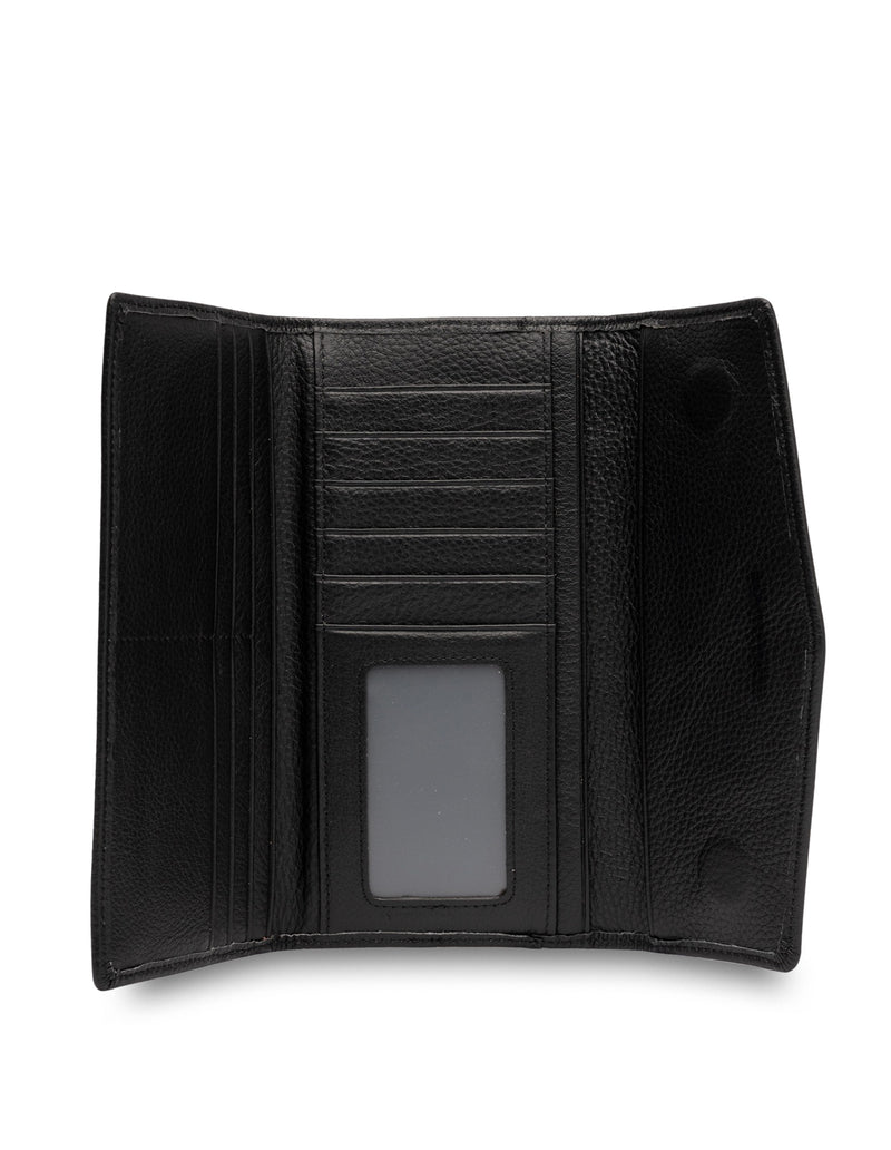 Mocha Tania Long Wallet - Black