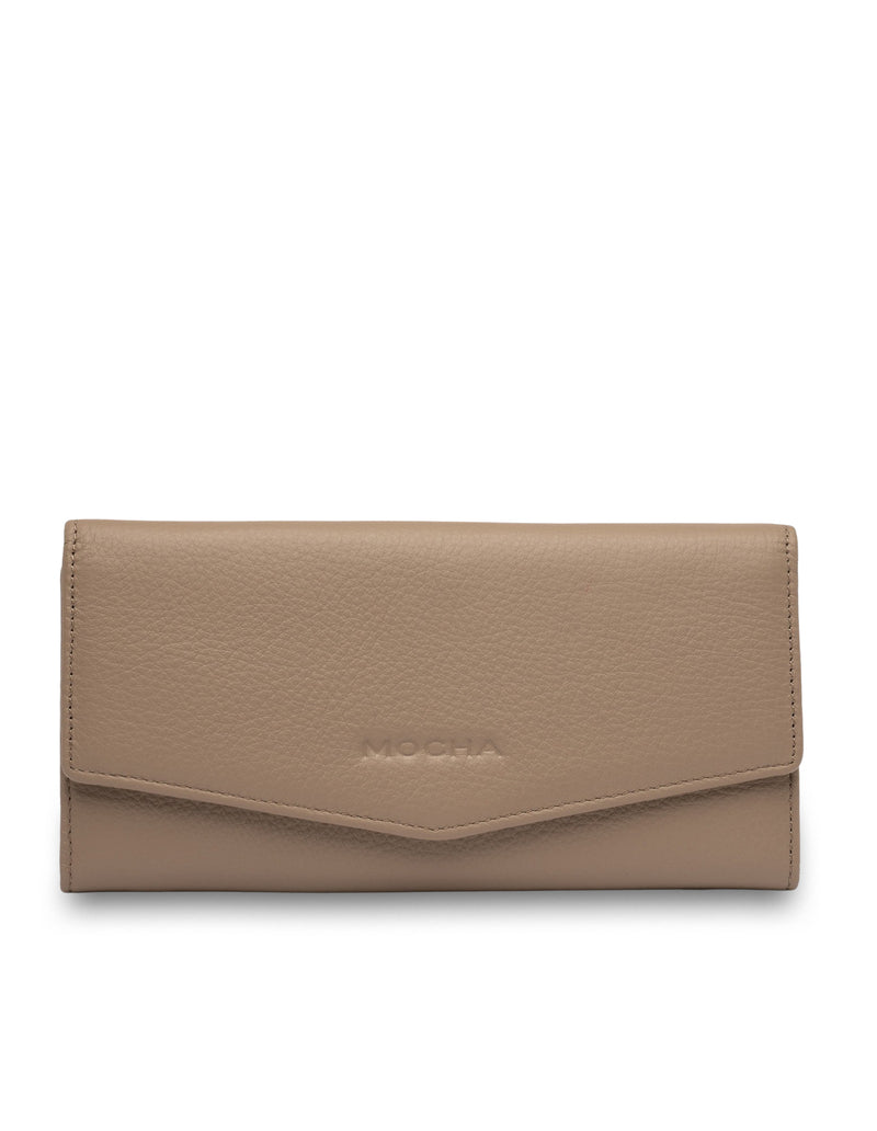 Mocha Tania Long Wallet - Taupe