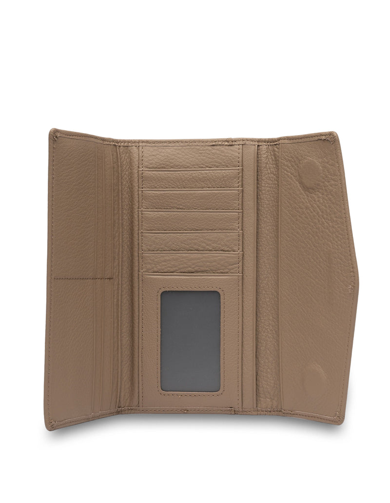 Mocha Tania Long Wallet - Taupe