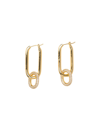 Mocha Haven Double Loop Earrings - Light Gold