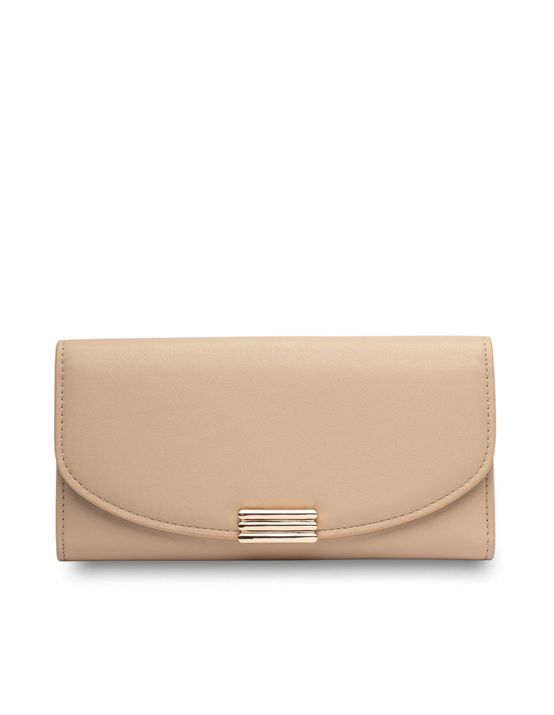 Mocha Daisy Long Wallet - Sand