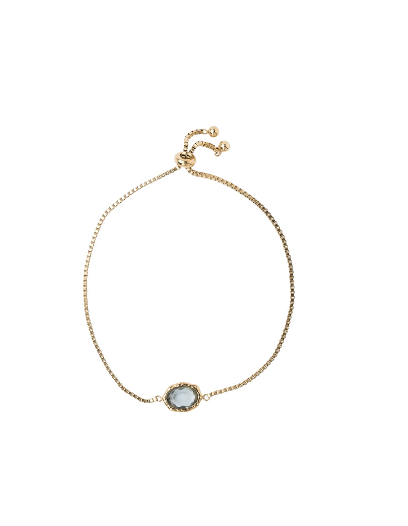 Mocha Freya Adjustable Bracelet - Sky Blue