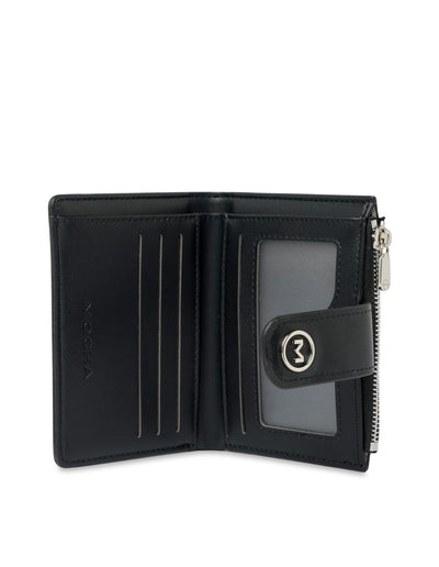 Mocha Tessa Compact Wallet - Black