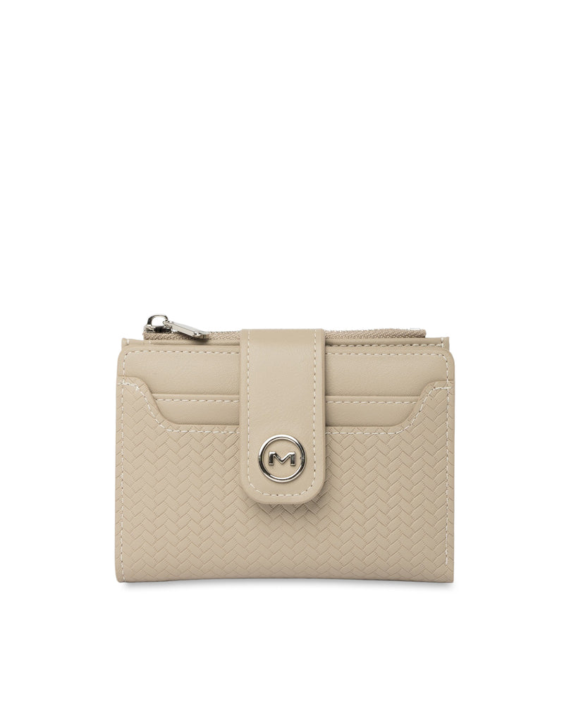 Mocha Tessa Compact Wallet - Taupe