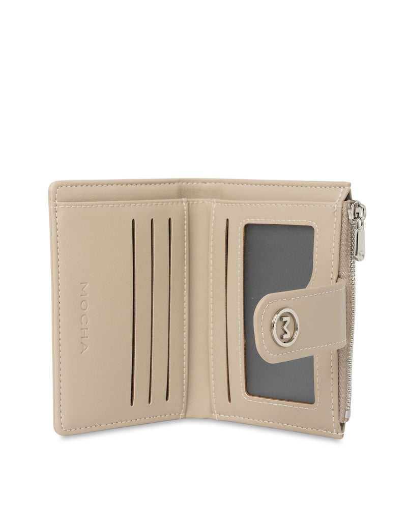 Mocha Tessa Compact Wallet - Taupe