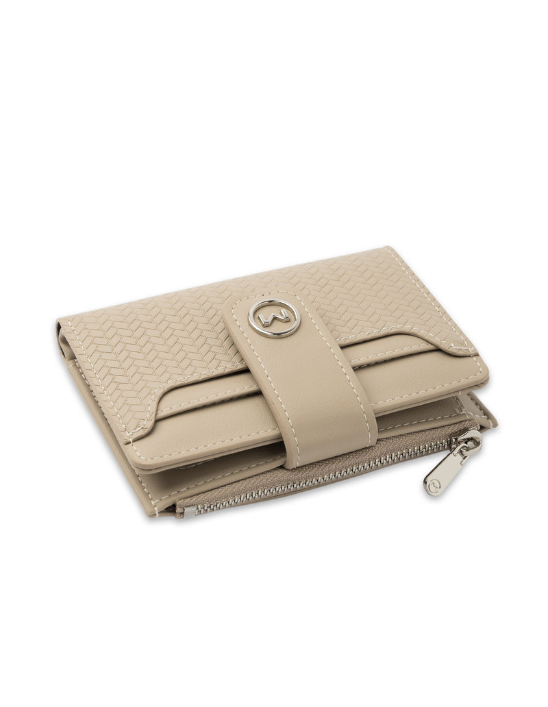 Mocha Tessa Compact Wallet - Taupe