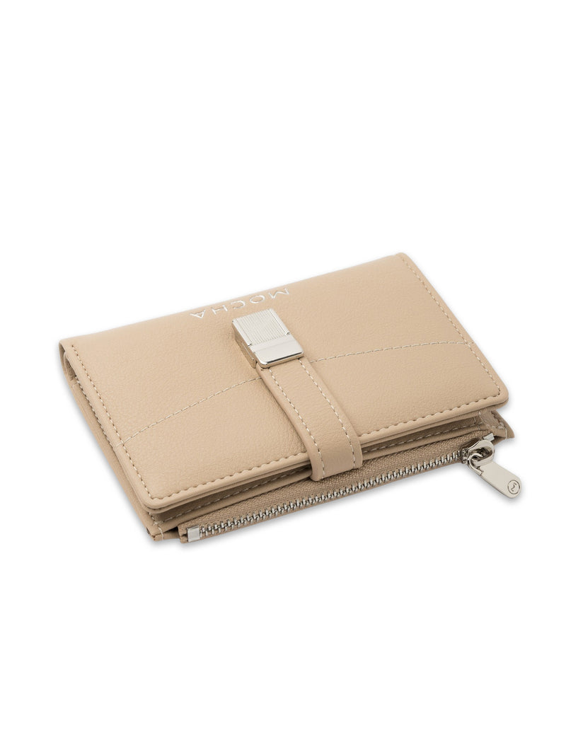 Mocha Piper Small Wallet - Almond