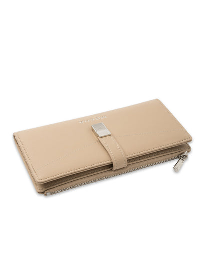 Mocha Piper Long Wallet - Almond